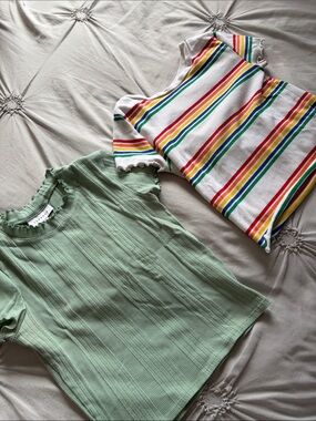Ribbed Top combo with lettuce trim